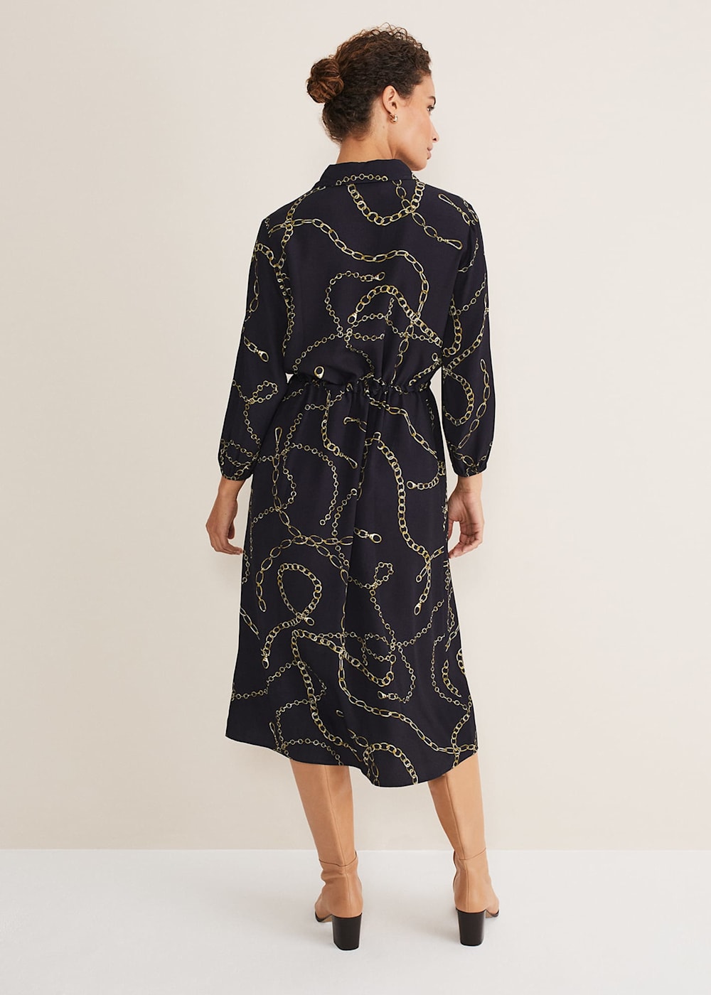 Tana Chain Print Shirt Midi Dress Phase Eight UK