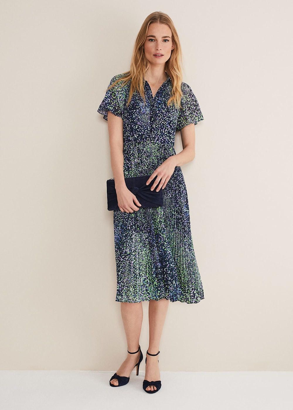Amelia Ditsy Shirt Midi Dress
