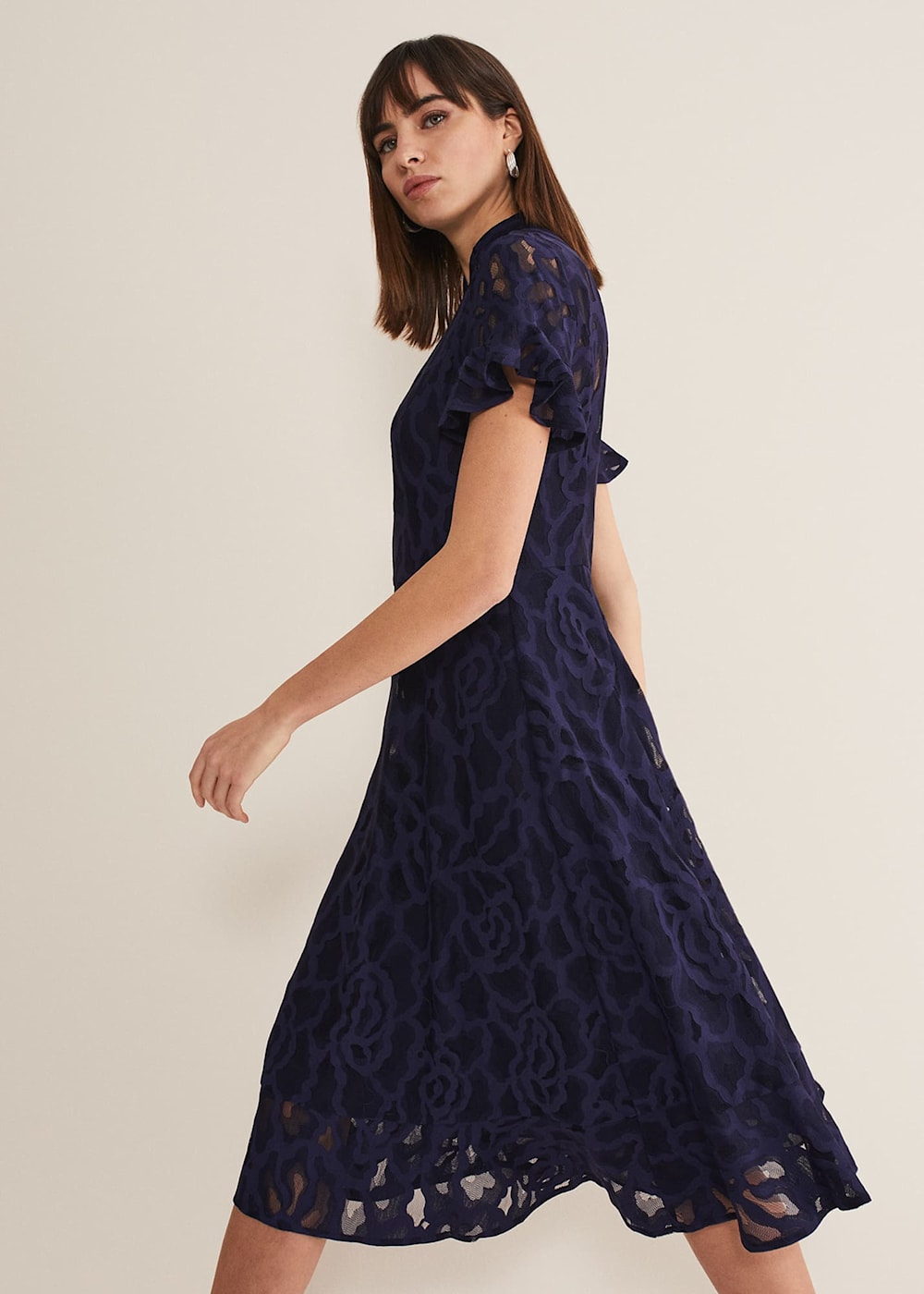 Lulu blue lace dress top