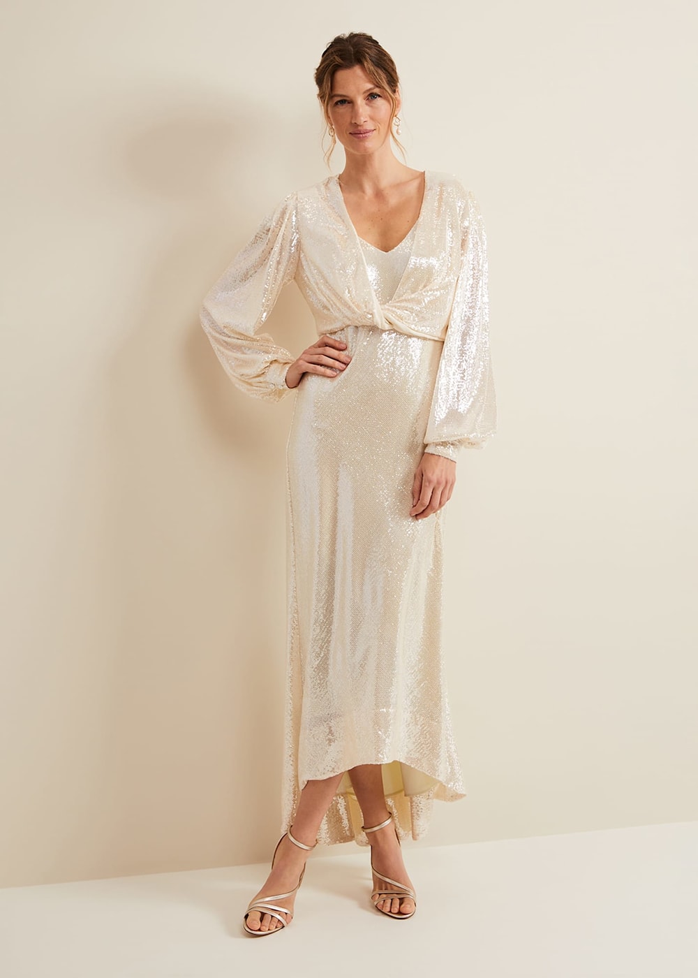 Jamila Sequin Overlay Maxi Dress Phase Eight UK