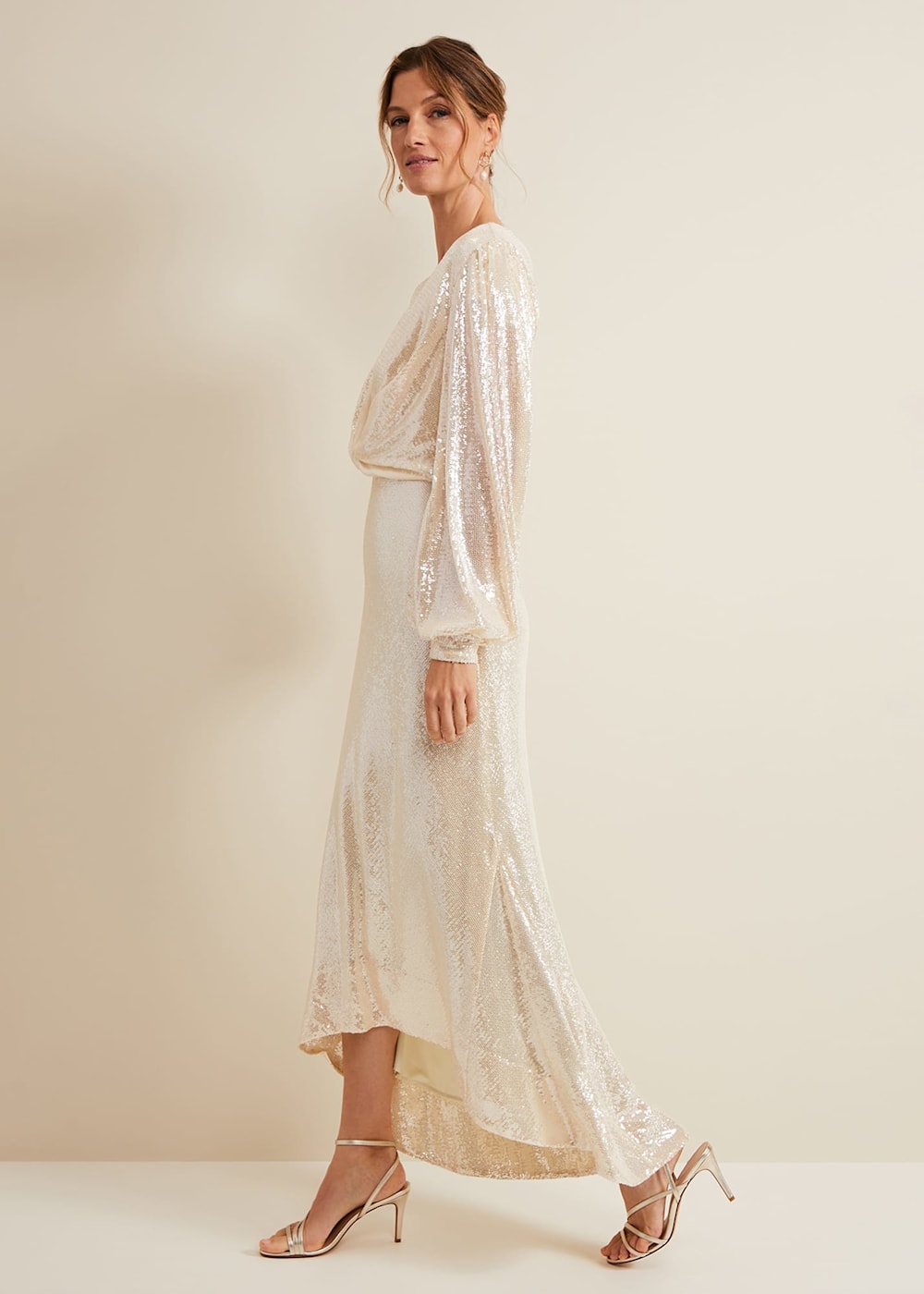 Jamila Sequin Overlay Maxi Dress Phase Eight UK