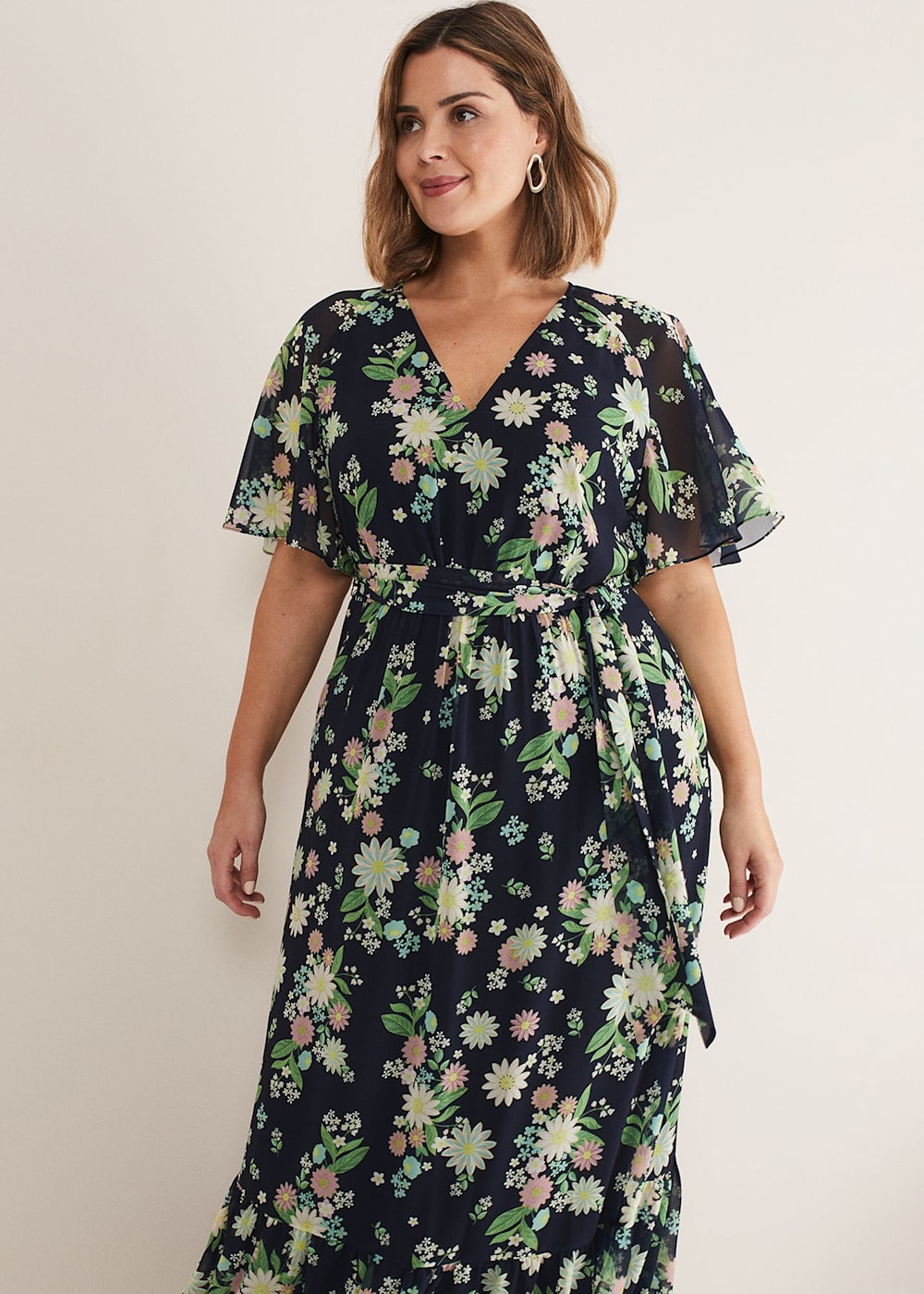 Plus size tiered maxi dress online
