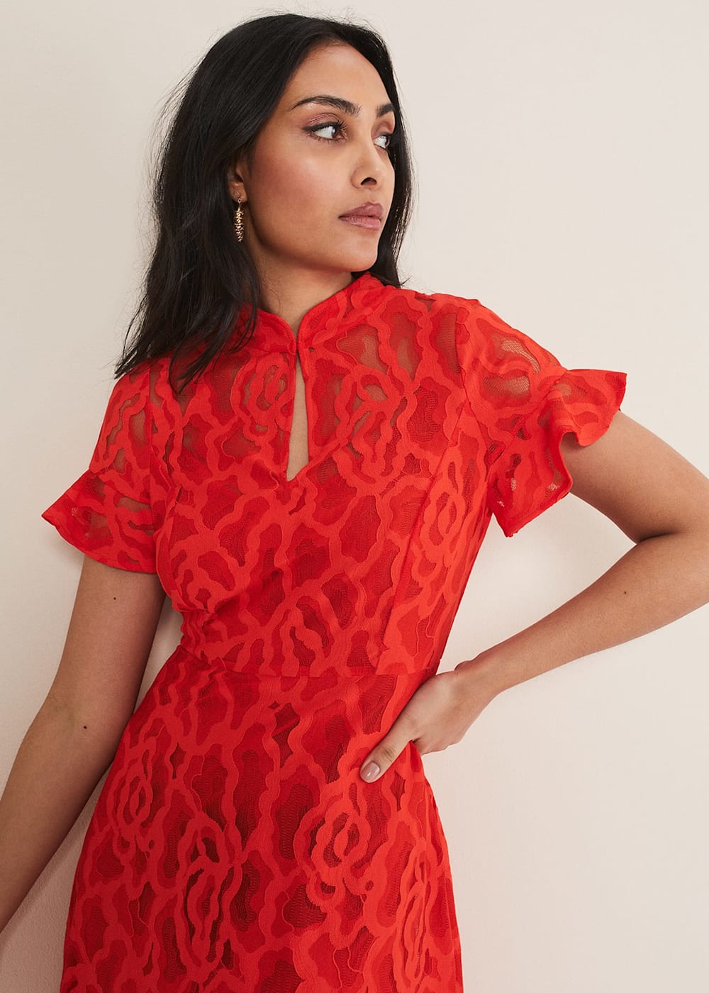 Petite Lulu Lace Midi Dress Phase Eight ROW