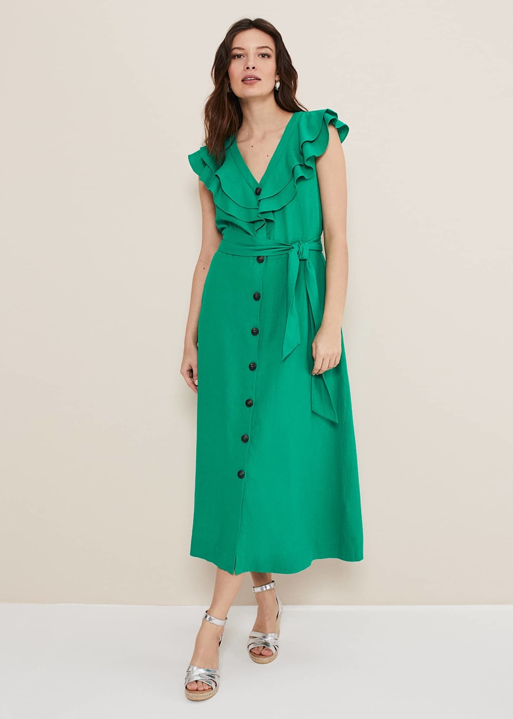 Phase eight long green dress top