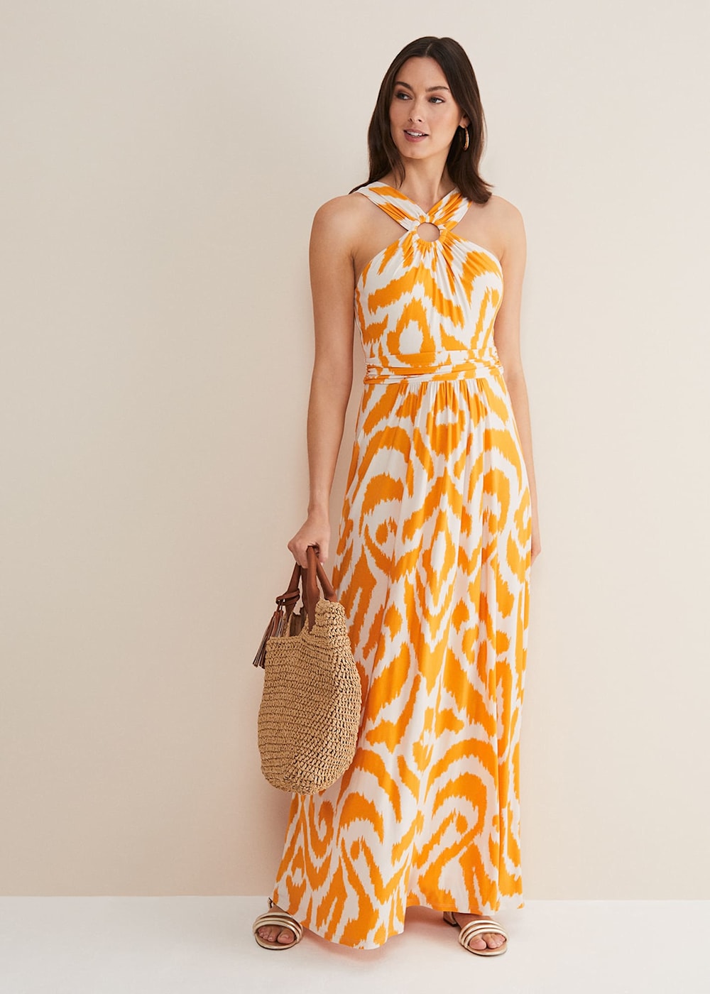 Maude Printed Jersey Maxi Dress Phase Eight UK