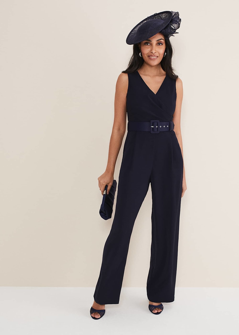 Petite jumpsuit navy sale