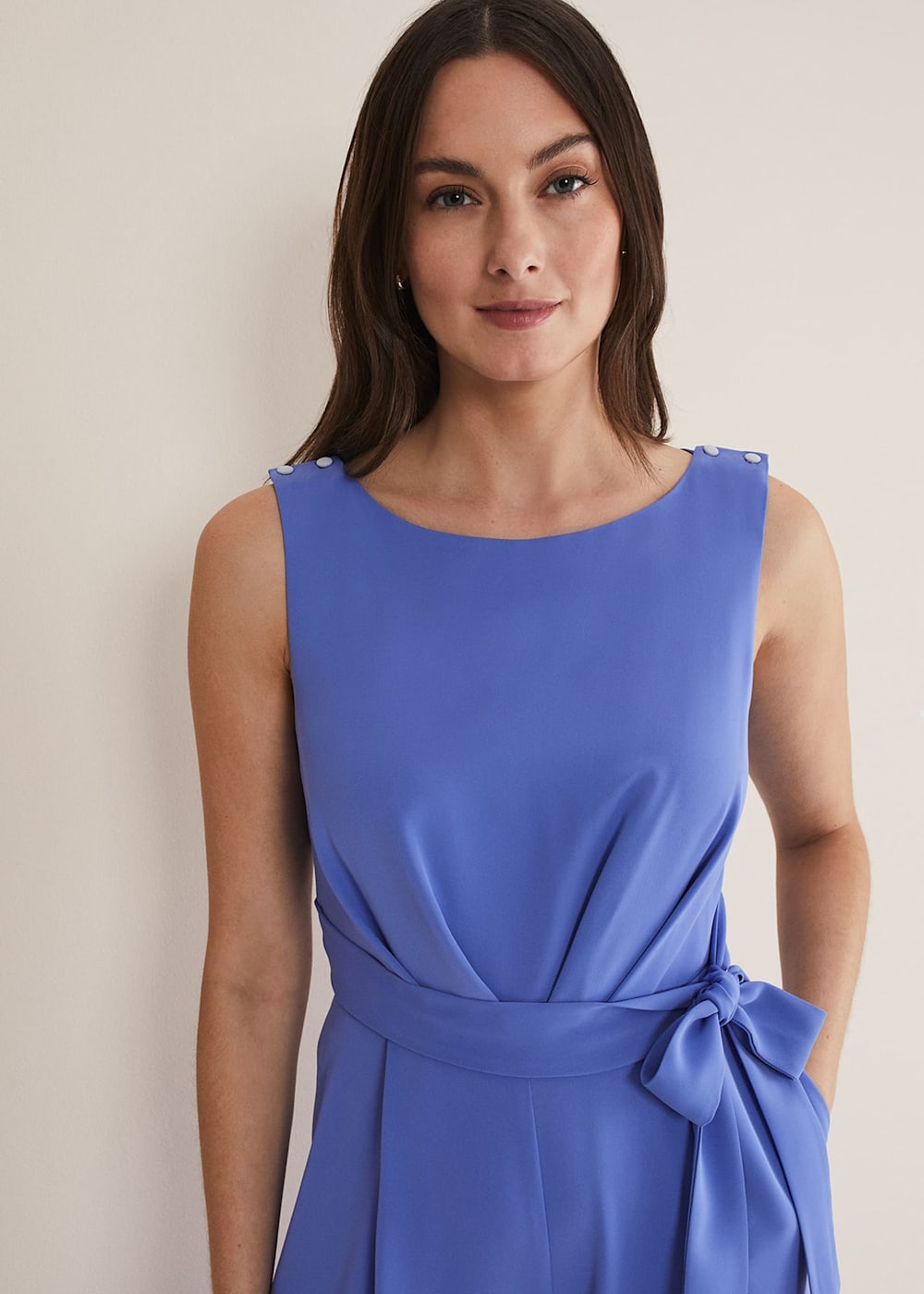 Elaina Blue Wide Leg Jumpsuit Phase Eight UK