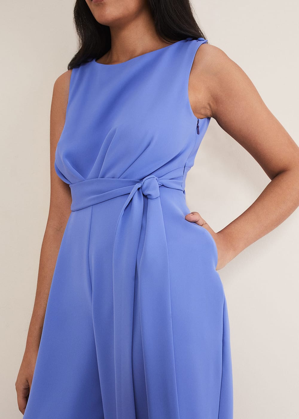 Petite Elaina Blue Wide Leg Jumpsuit | Phase Eight UK |
