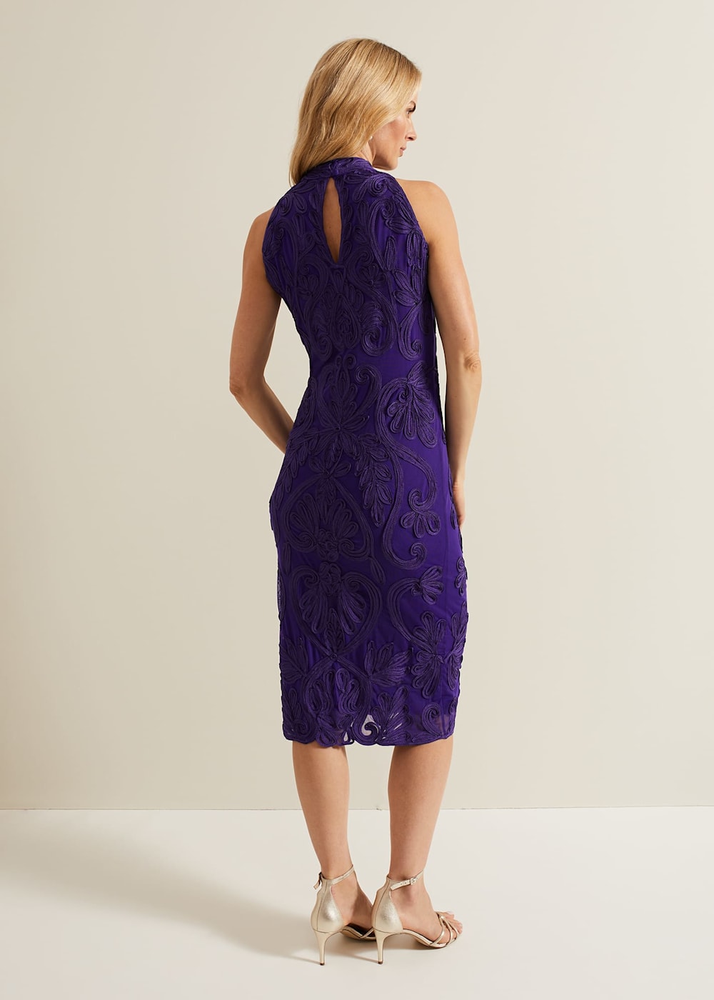 Phase eight purple lace dress clearance