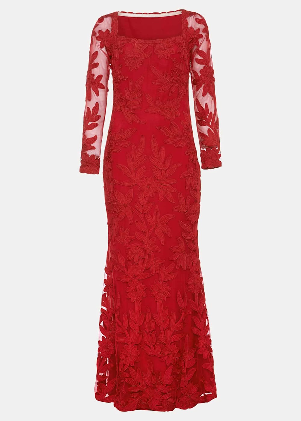 Phase eight red tapework dress top