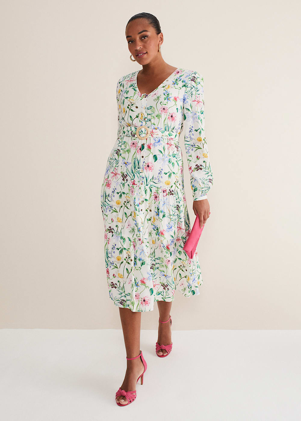 Phase eight blue floral dress sale