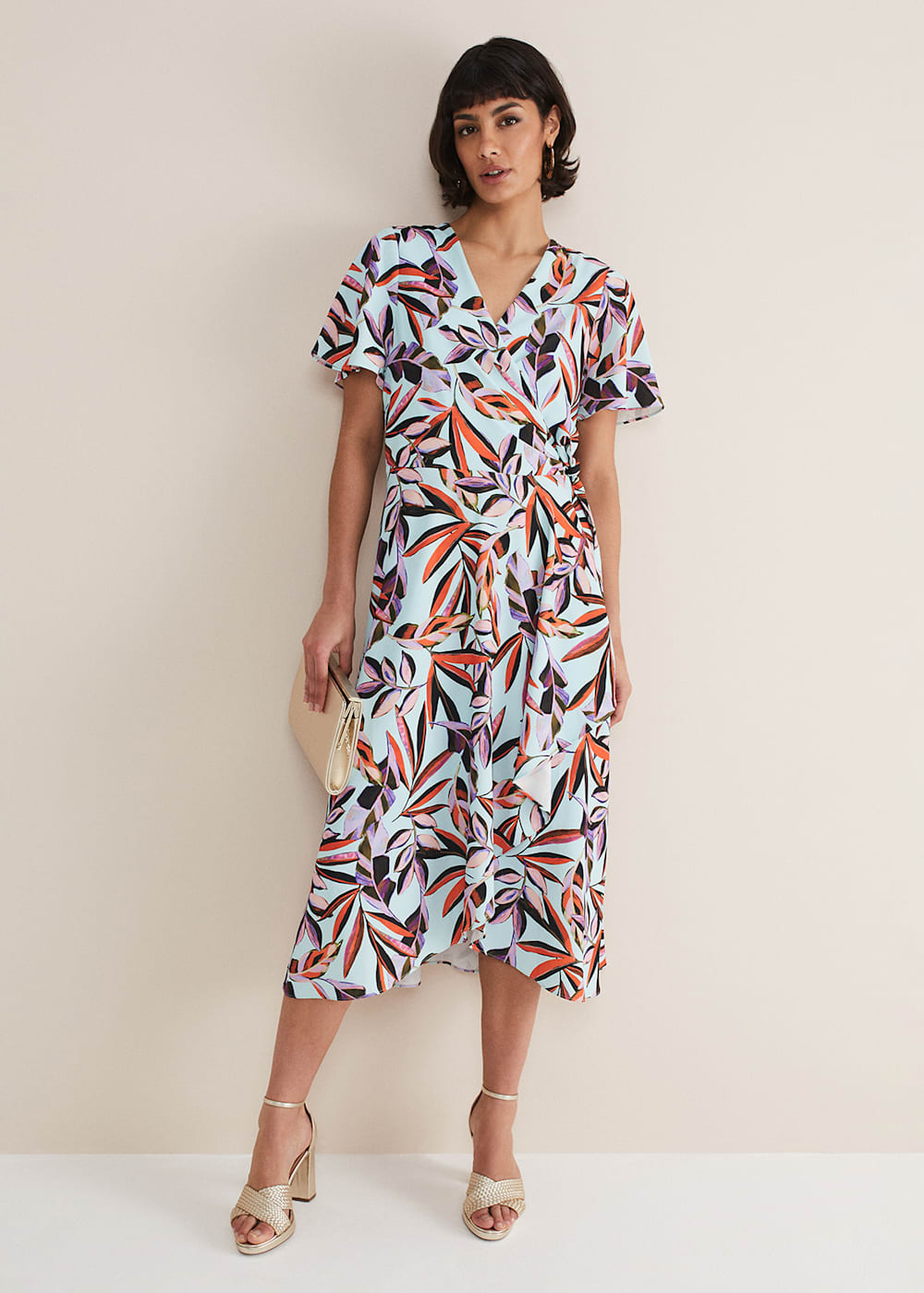 Julissa Ruffle Wrap Midi Dress | Phase Eight UK |