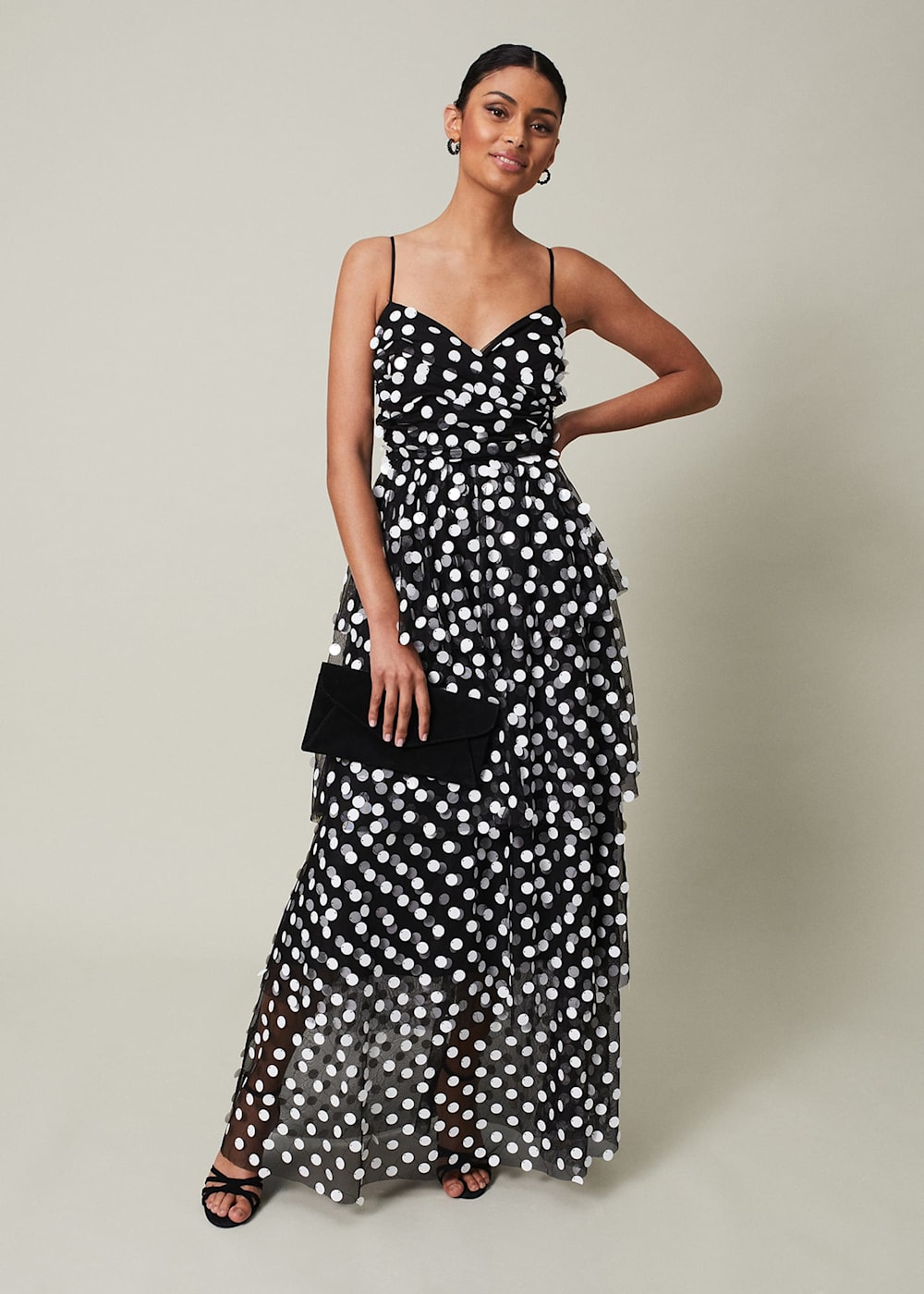 Avianna Sequin Tulle Maxi Dress Phase Eight UK