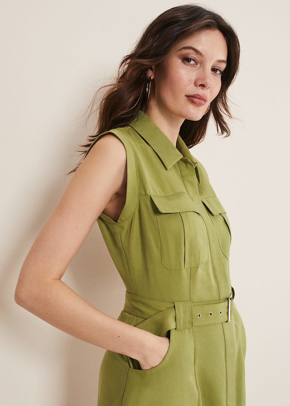 Utility shift dress top
