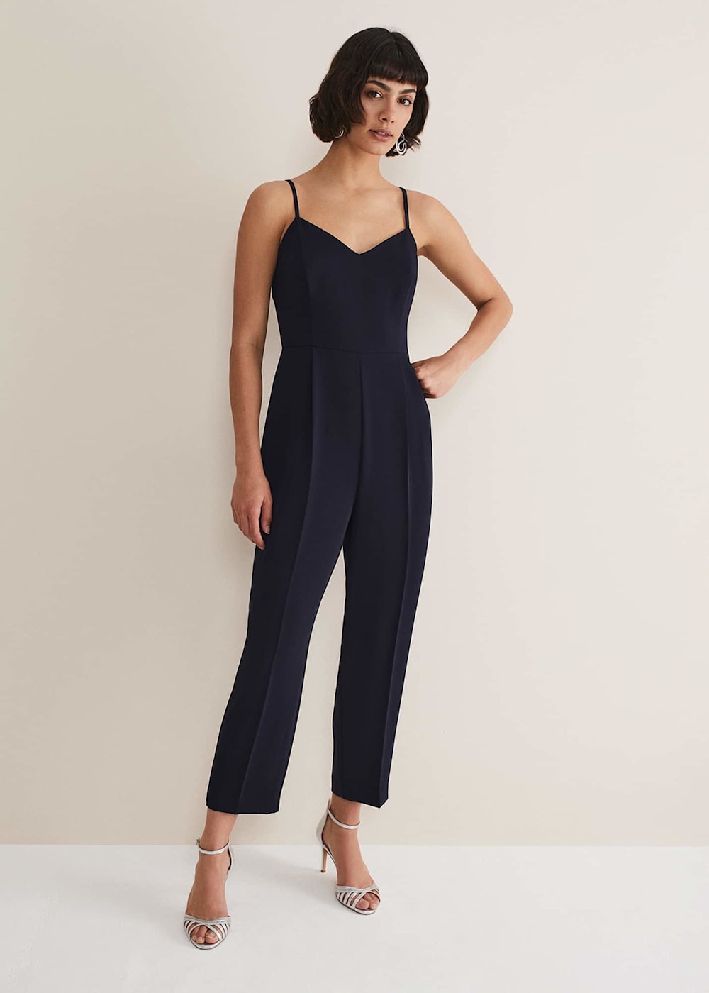 Overlay detail jumpsuit cheap