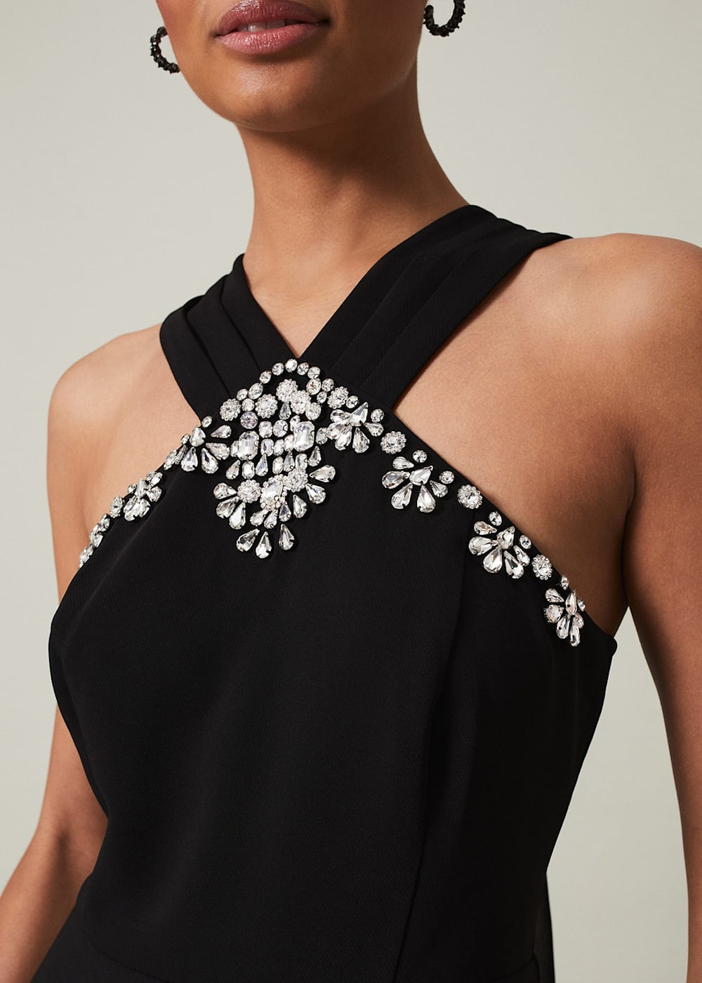 Black embellished maxi dress cheap
