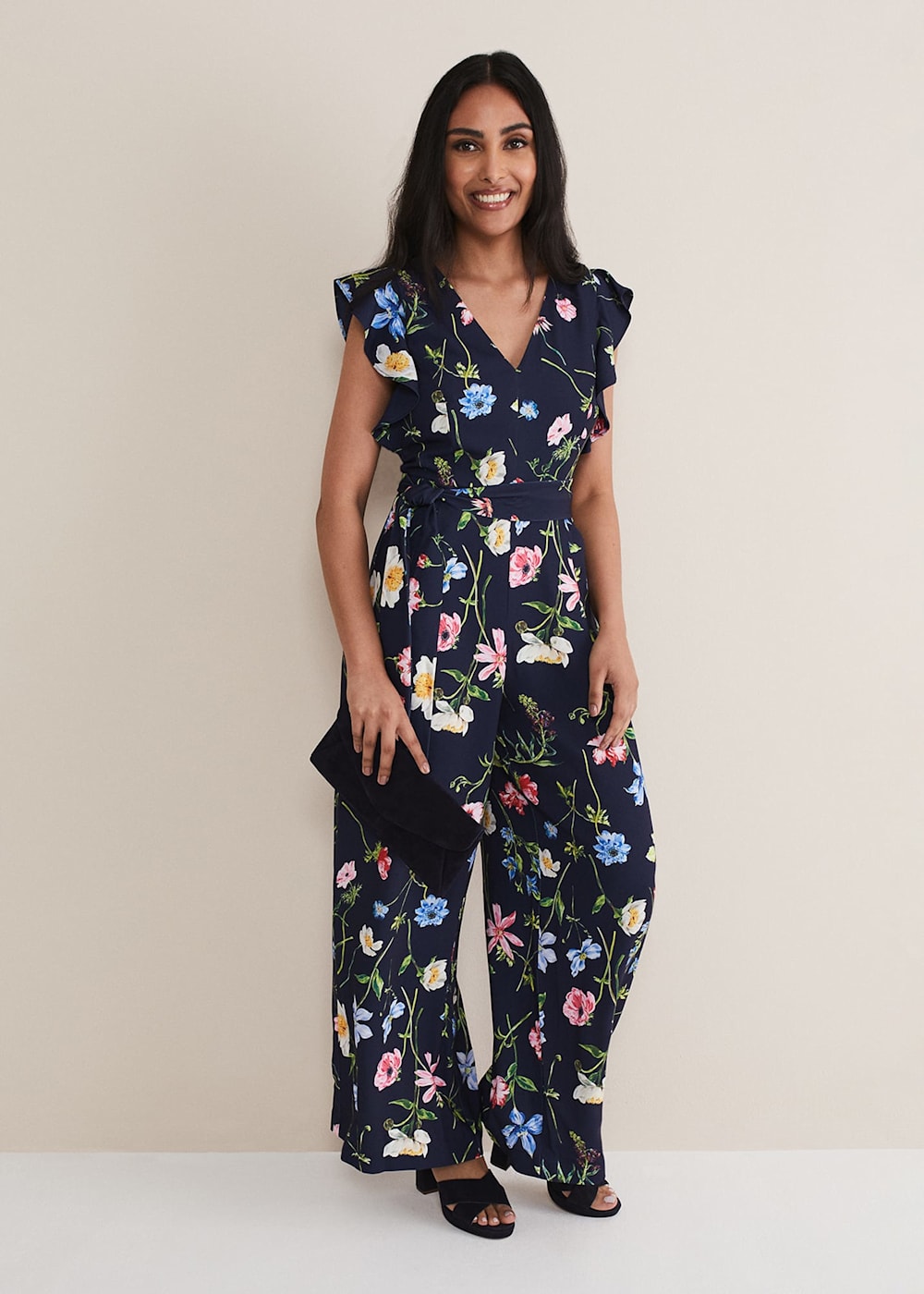 Petite Kallie Floral Wide Leg Jumpsuit Phase Eight UK