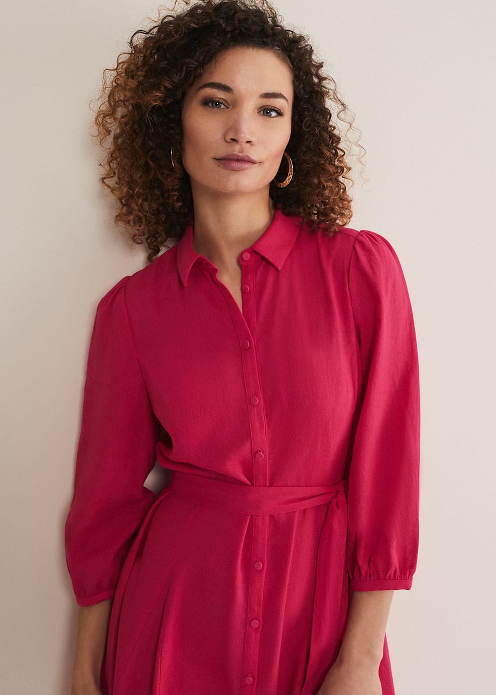 Lucie Linen Shirt Dress Phase Eight UK