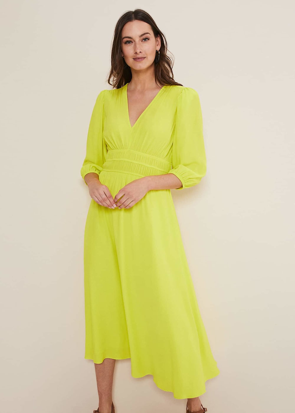 Lime midi dress top