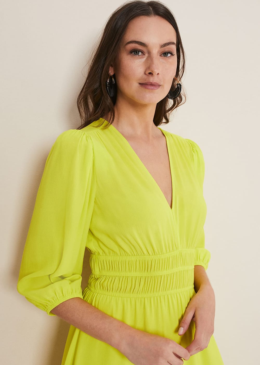 Phase eight lime green dress top