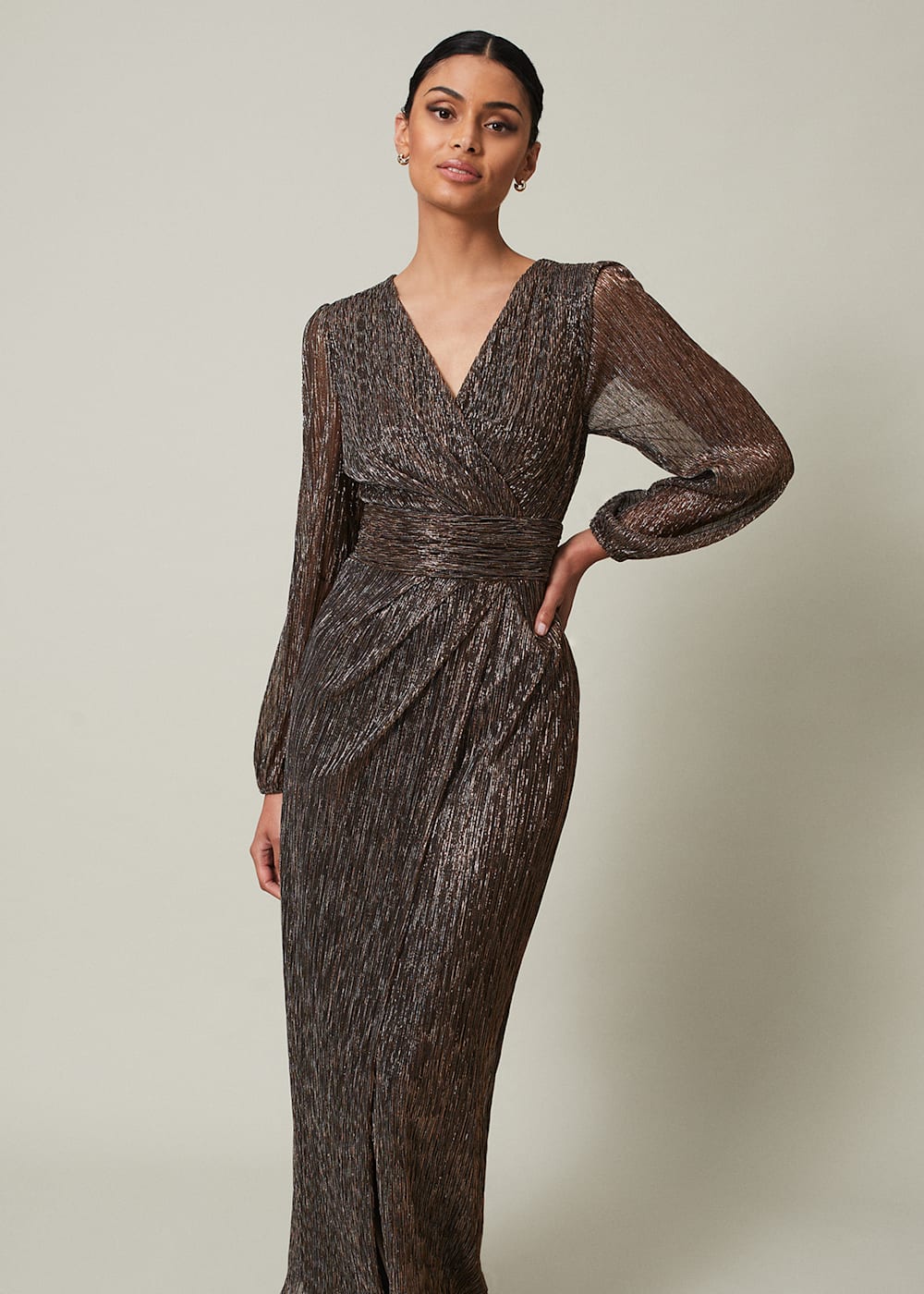 Bronze maxi dress sales