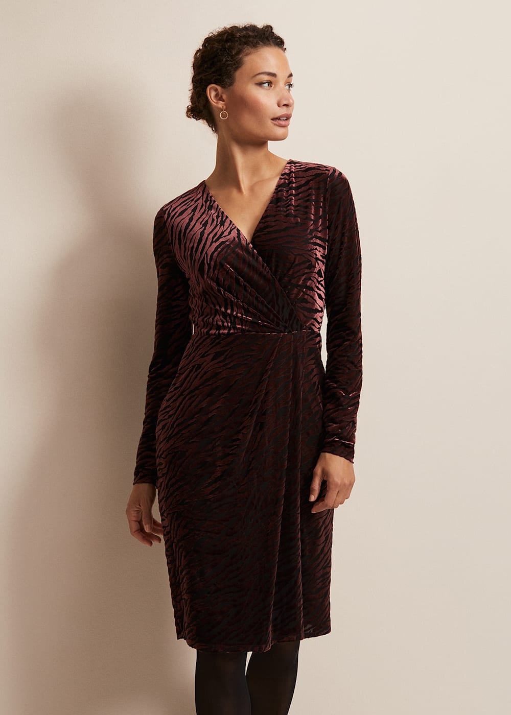 Elina Velvet Burnout Dress Phase Eight UK