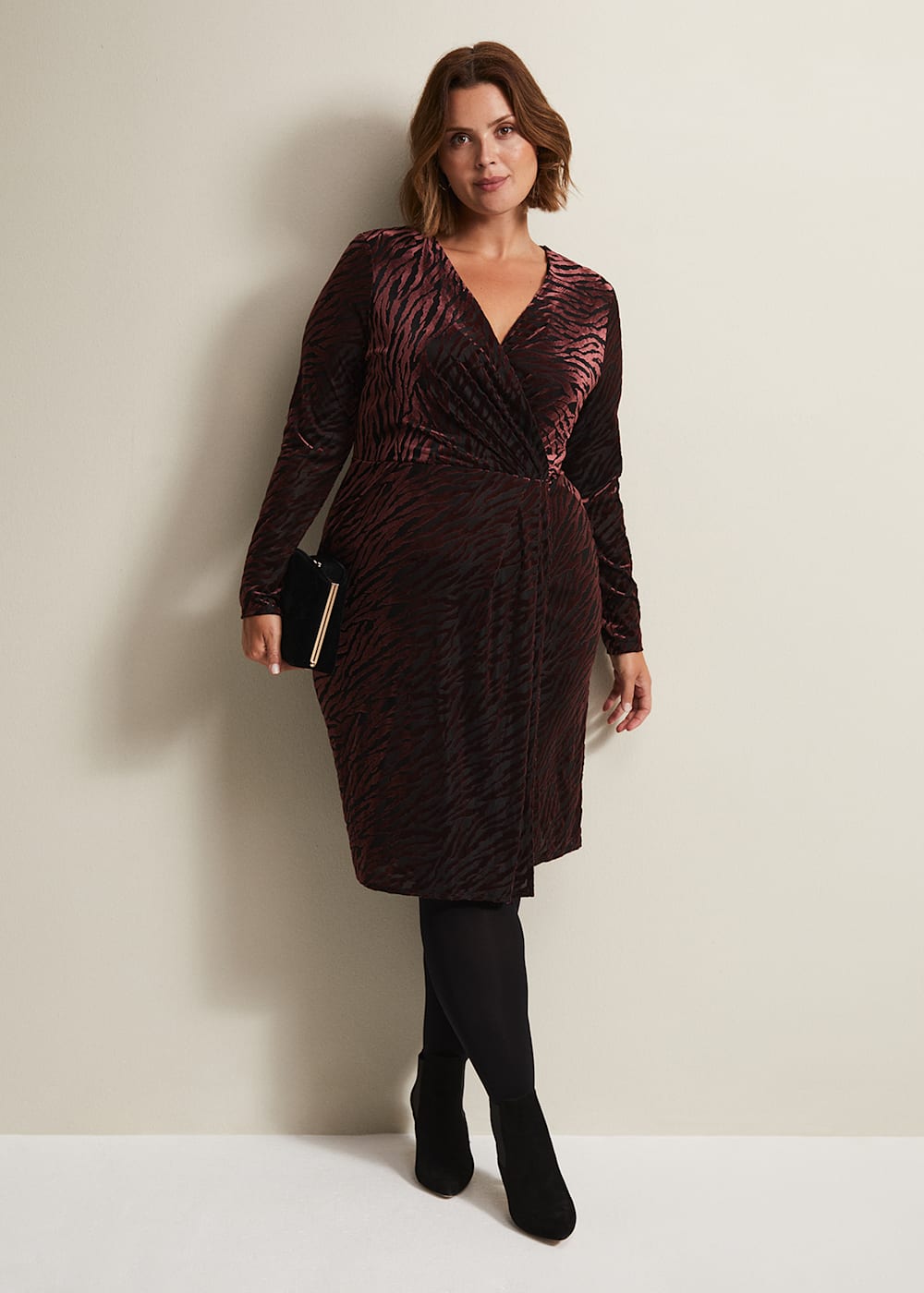 Elina Velvet Burnout Dress Phase Eight UK
