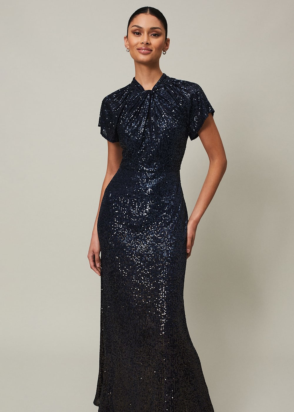 Blue black sequin dress sale