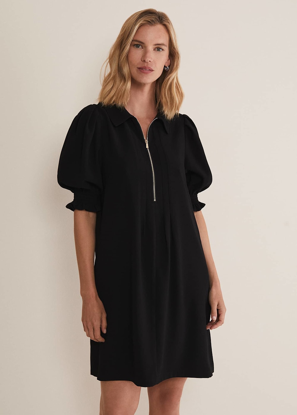 Black zip up dress shop