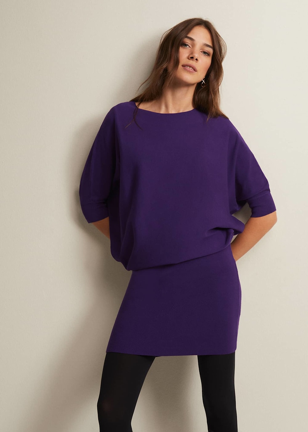 Purple batwing dress shop