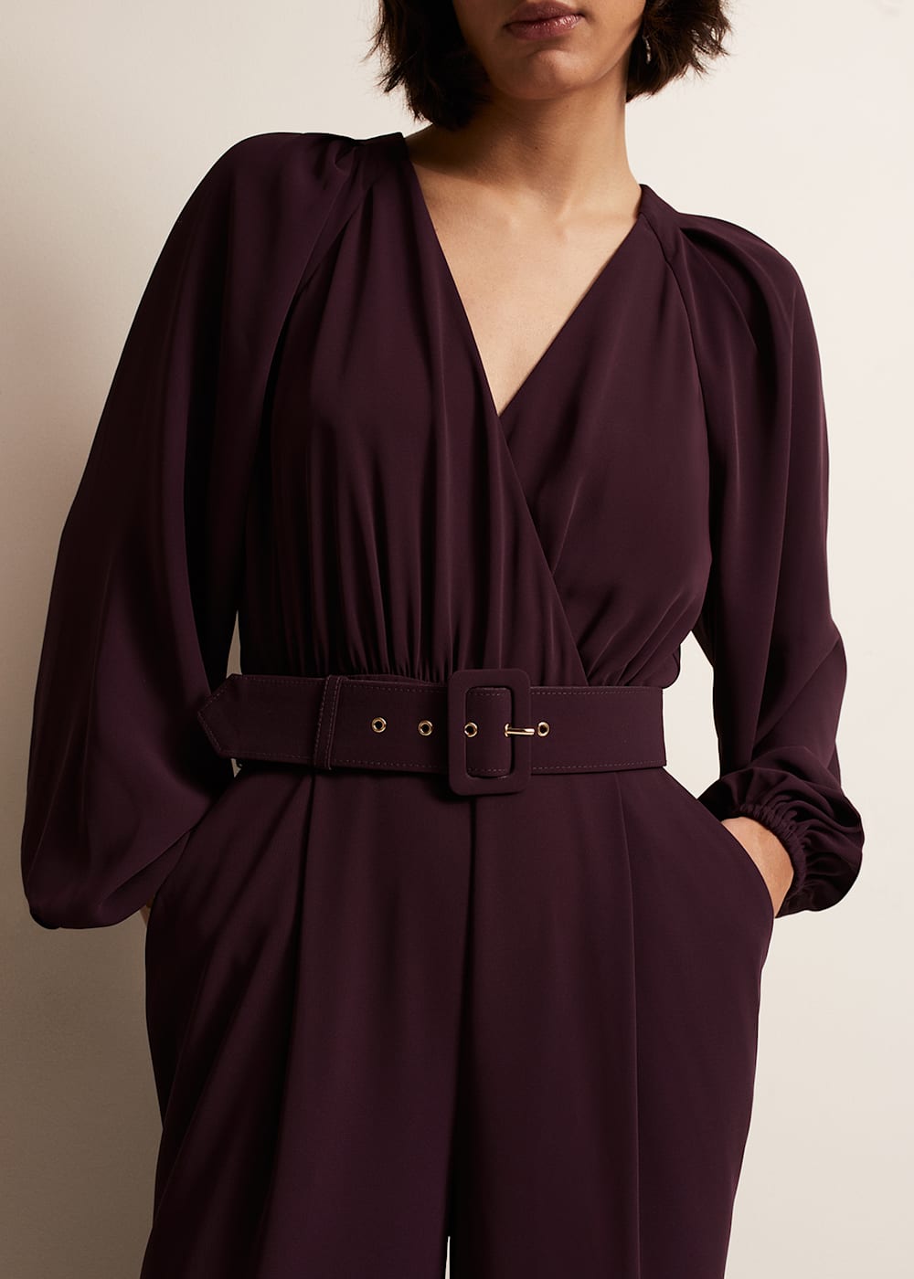 Burgundy jumpsuit uk outlet