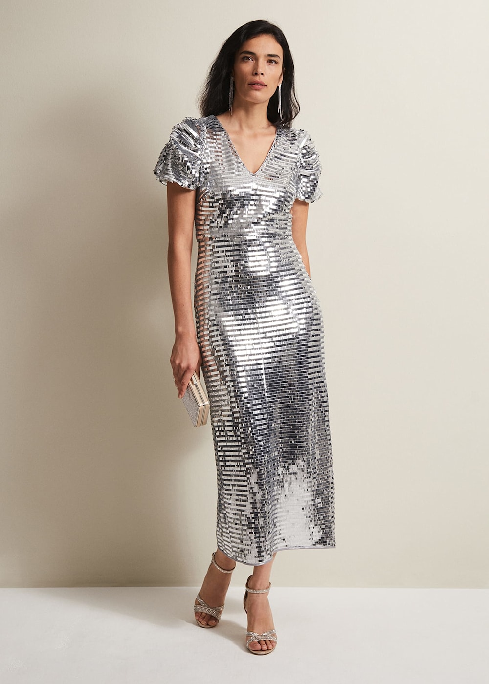 Silver glitter dress uk on sale