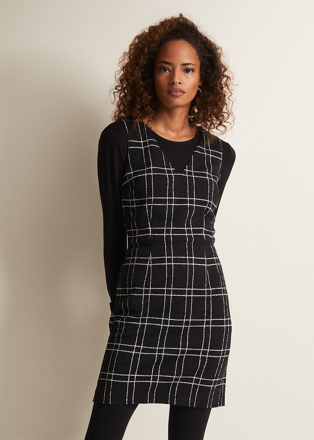 Gemma Checked Pinafore Mini Dress Phase Eight UK