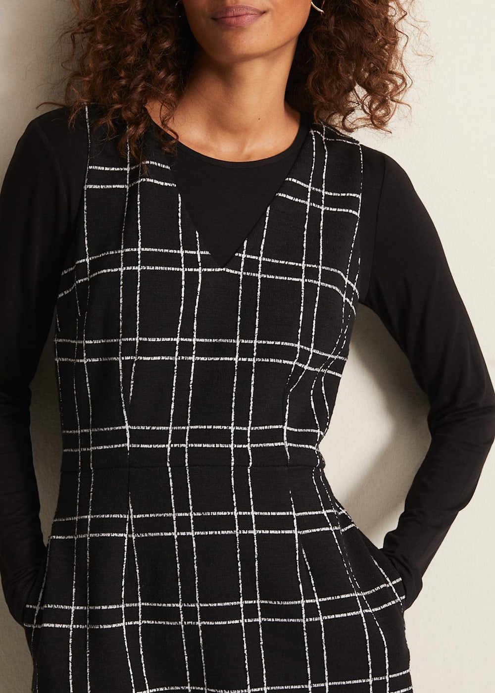 Gemma Checked Pinafore Mini Dress Phase Eight UK