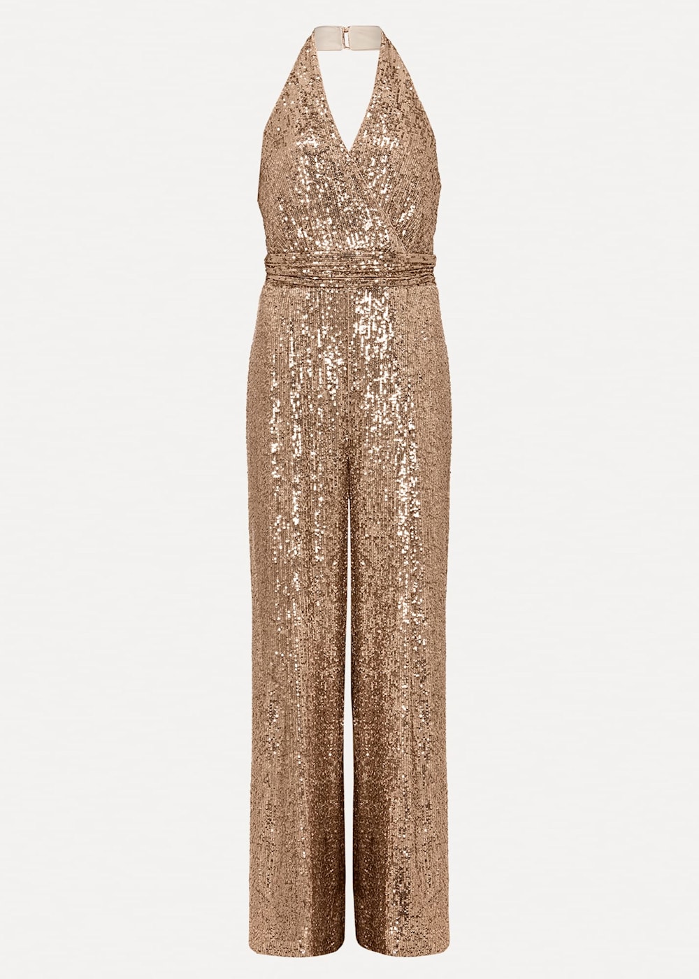 Glitter halter neck jumpsuit discount