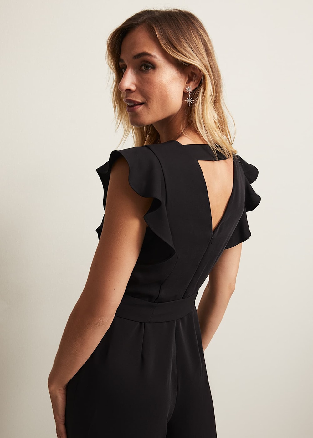 Ruffle frill jumpsuit discount