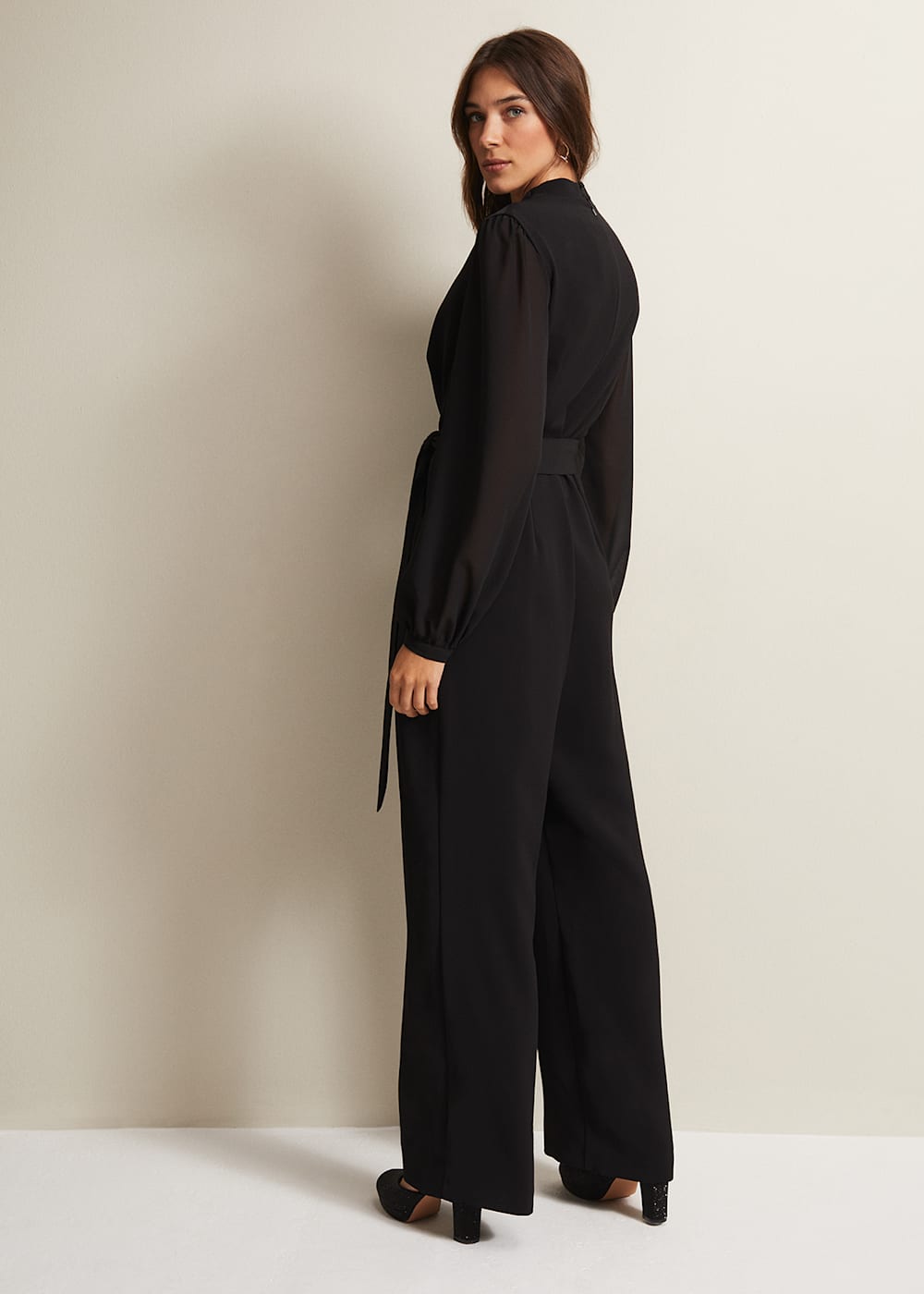 Audrey Black Wide Leg Jumpsuit Phase Eight UK