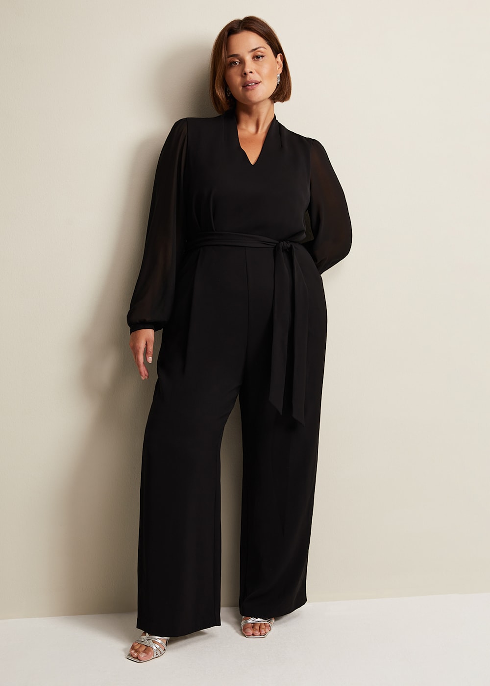 Audrey Black Wide Leg Jumpsuit Phase Eight UK