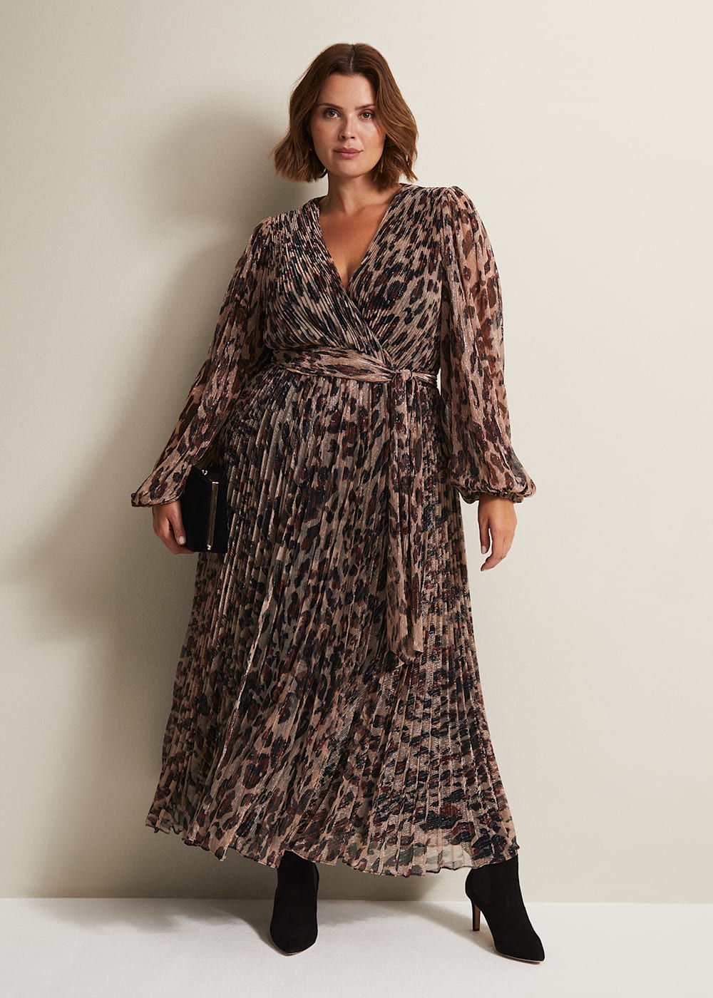 Jovie Leopard Print Plisse Maxi Dress Phase Eight ROW