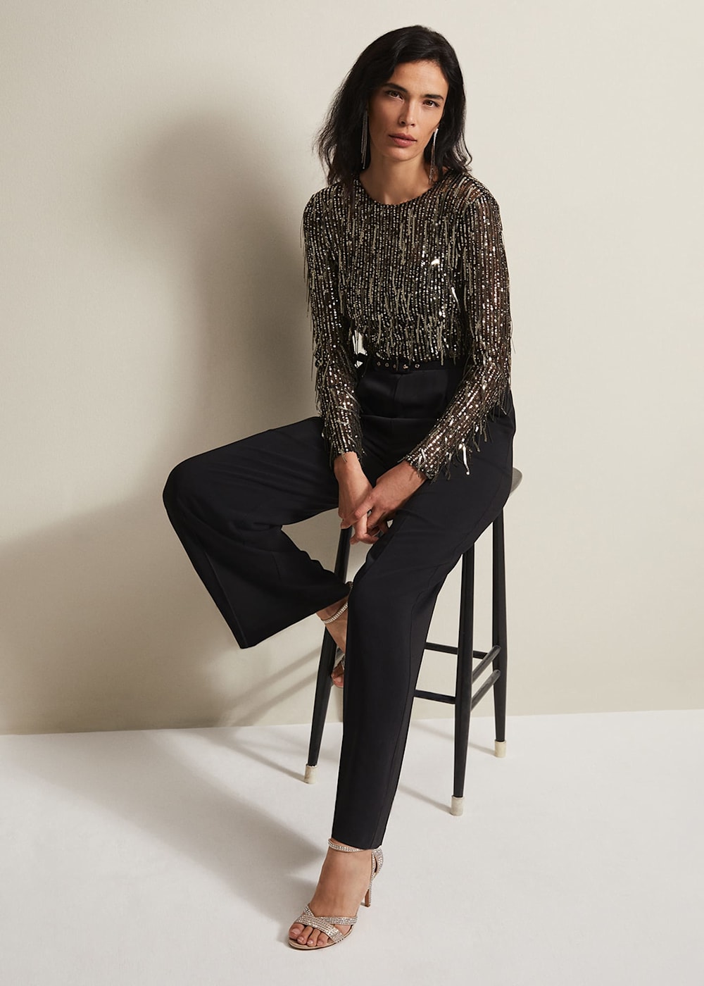 Plus size fringe jumpsuit 2025