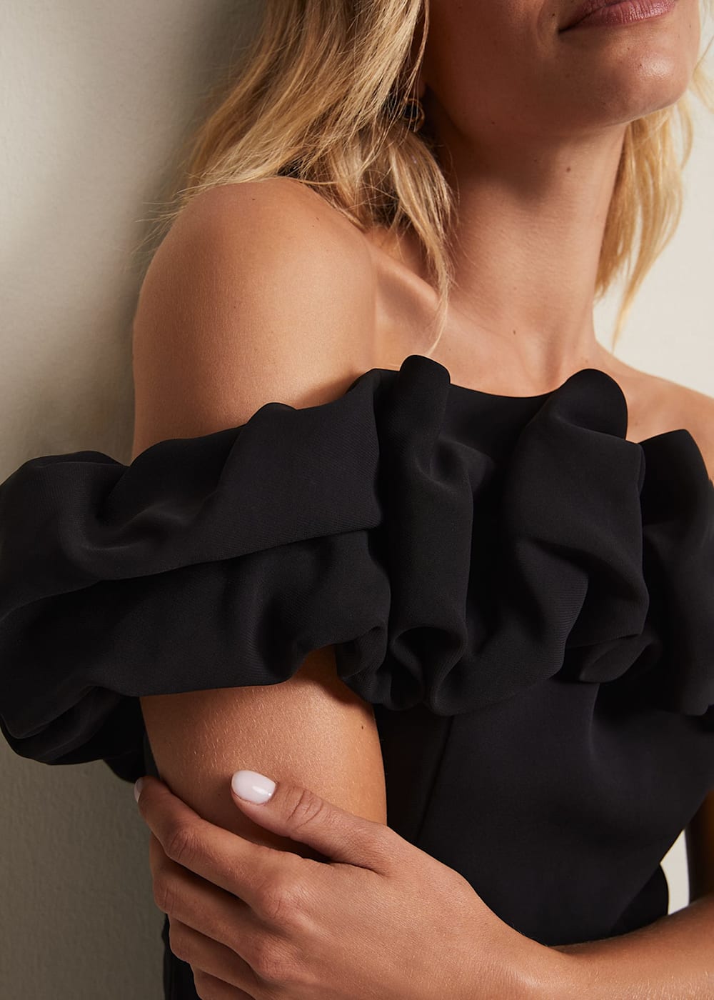 Off the shoulder maxi dress uk cheap