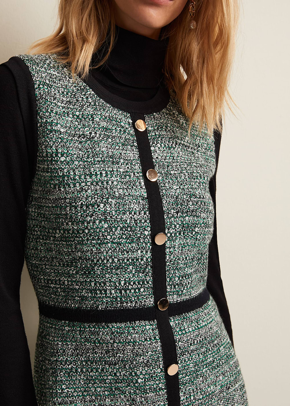 Patsy Knitted Shift Mini Dress | Phase Eight UK |