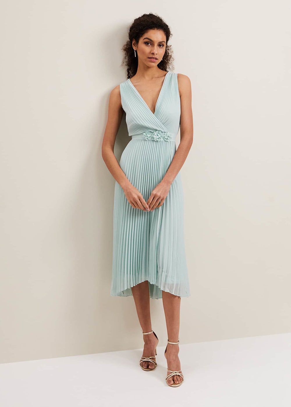 Cressida Pleated Midi Dress Phase Eight UK