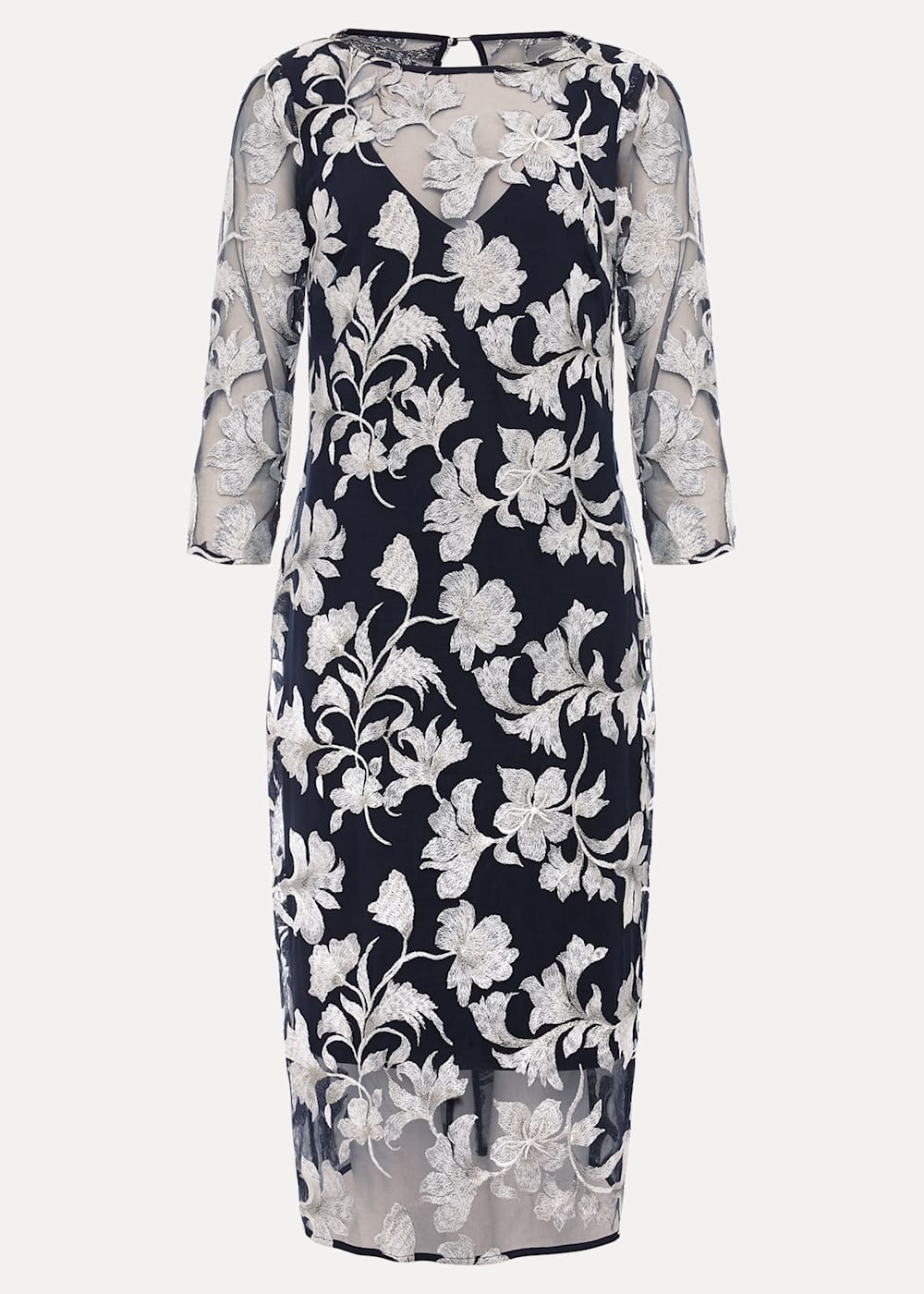 Irina Floral Mesh Midi Dress Phase Eight UK