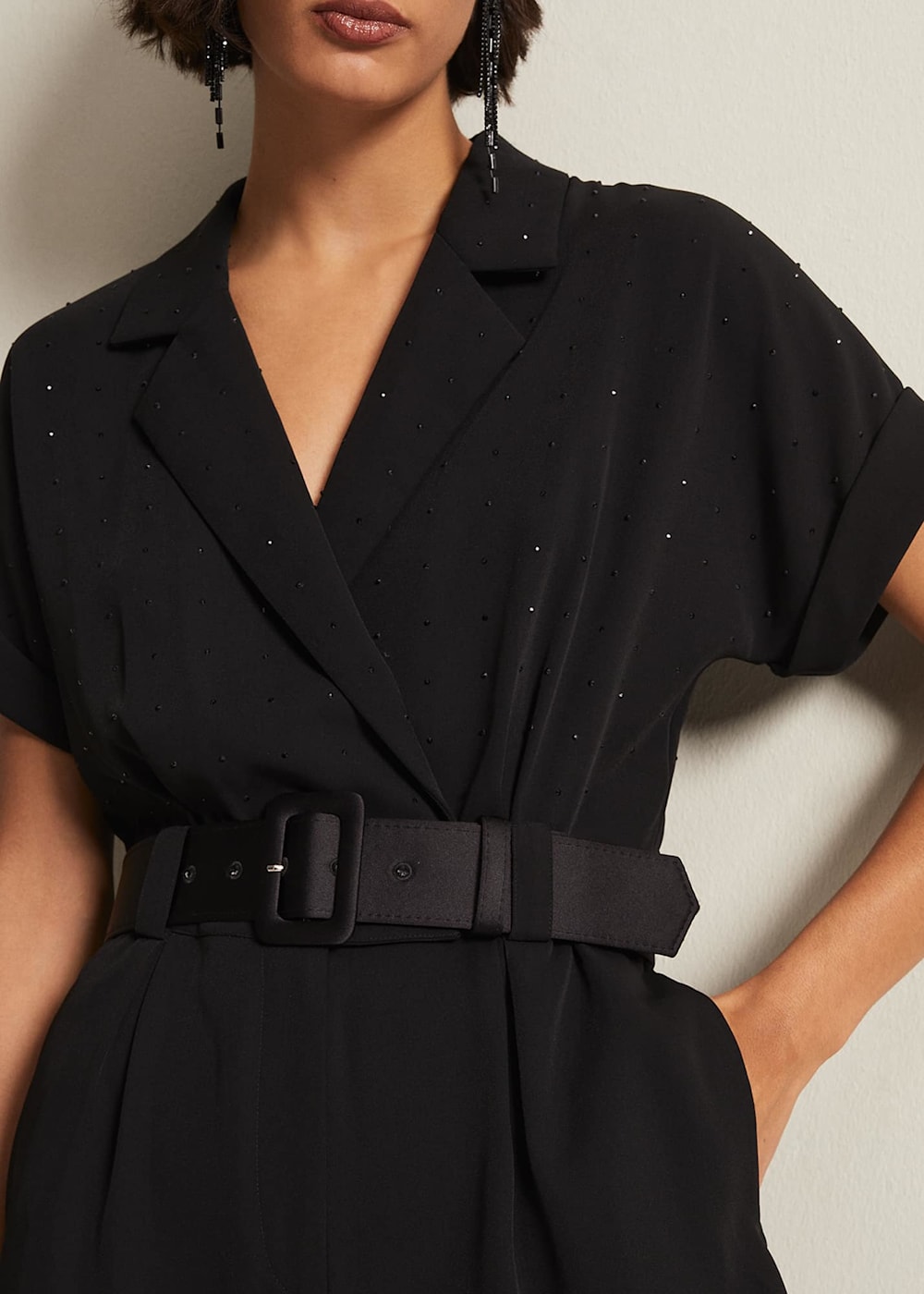 Constance Black Wide Leg Jumpsuit Phase Eight UK