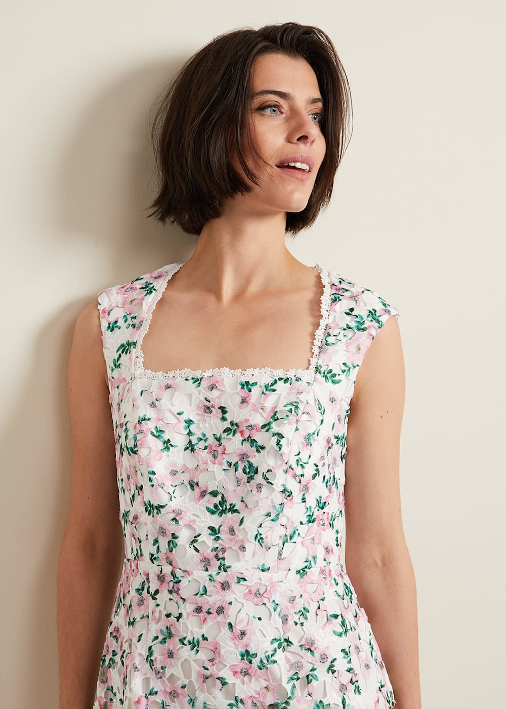 Phase eight april floral twist front dress store