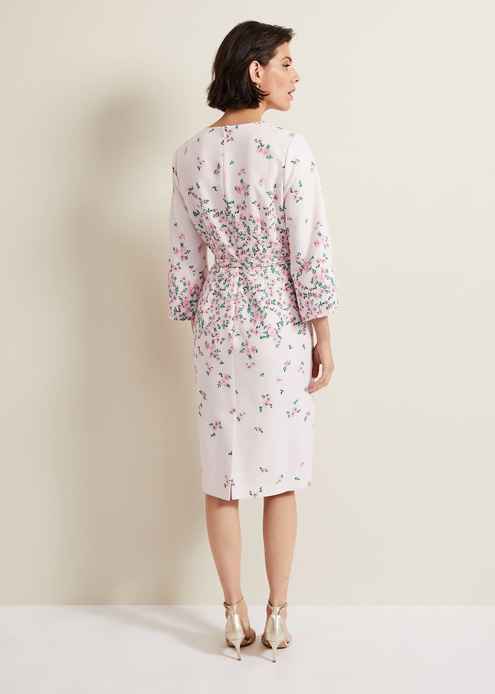 Giovanna Floral Belted Split Sleeve Dress | Phase Eight UK |