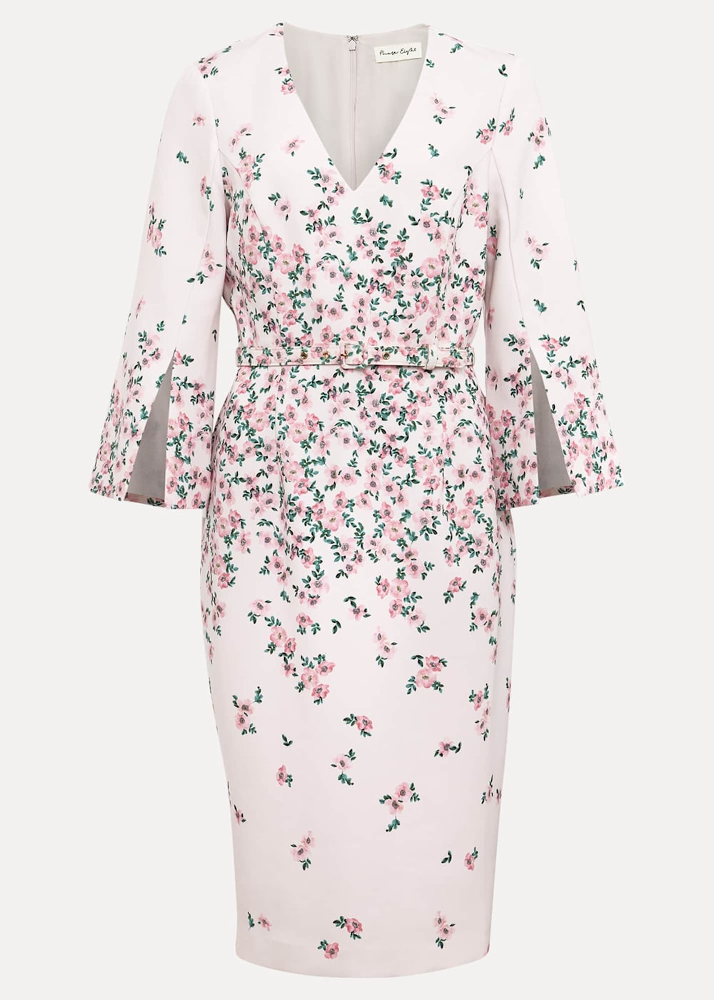 Giovanna Floral Belted Split Sleeve Dress | Phase Eight UK |