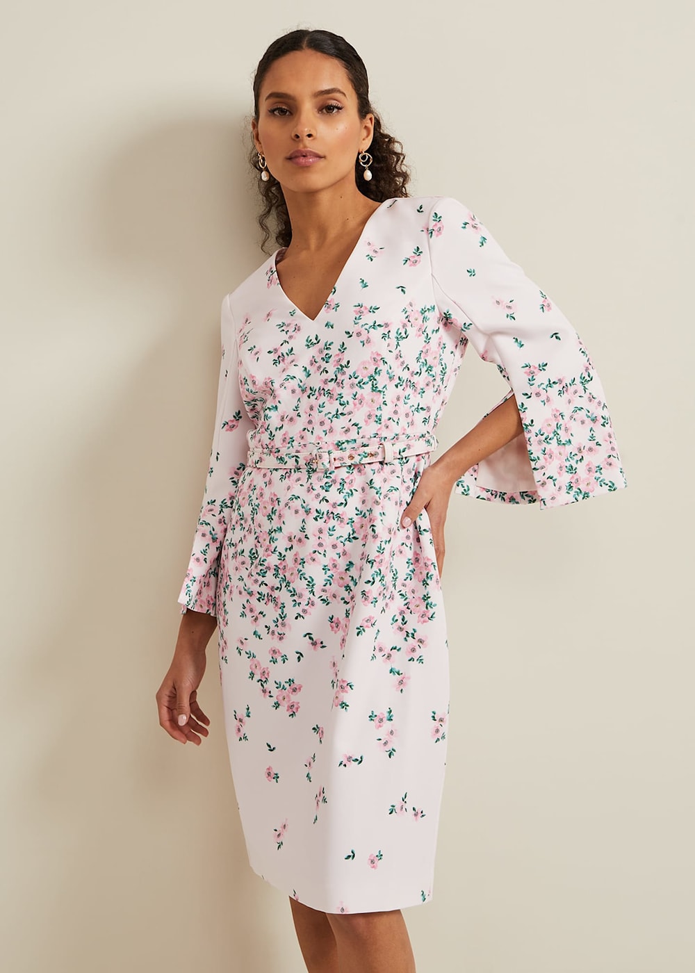 Petite Giovanna Floral Belted Dress | Phase Eight UK |