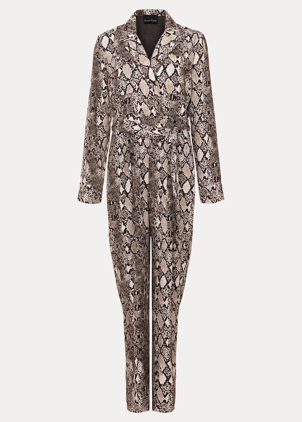 Missguided snake print jumpsuit hot sale